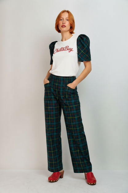 Pantalón Tartán Verde