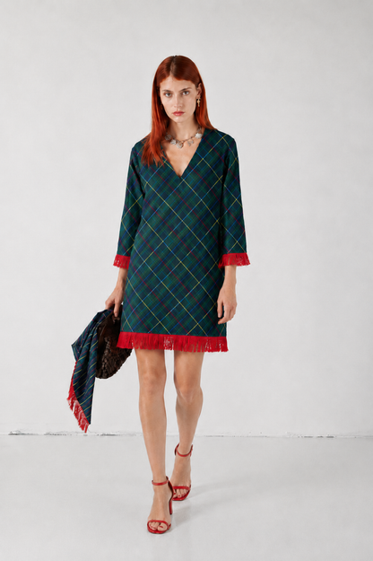 Vestido Alina Tartán Verde