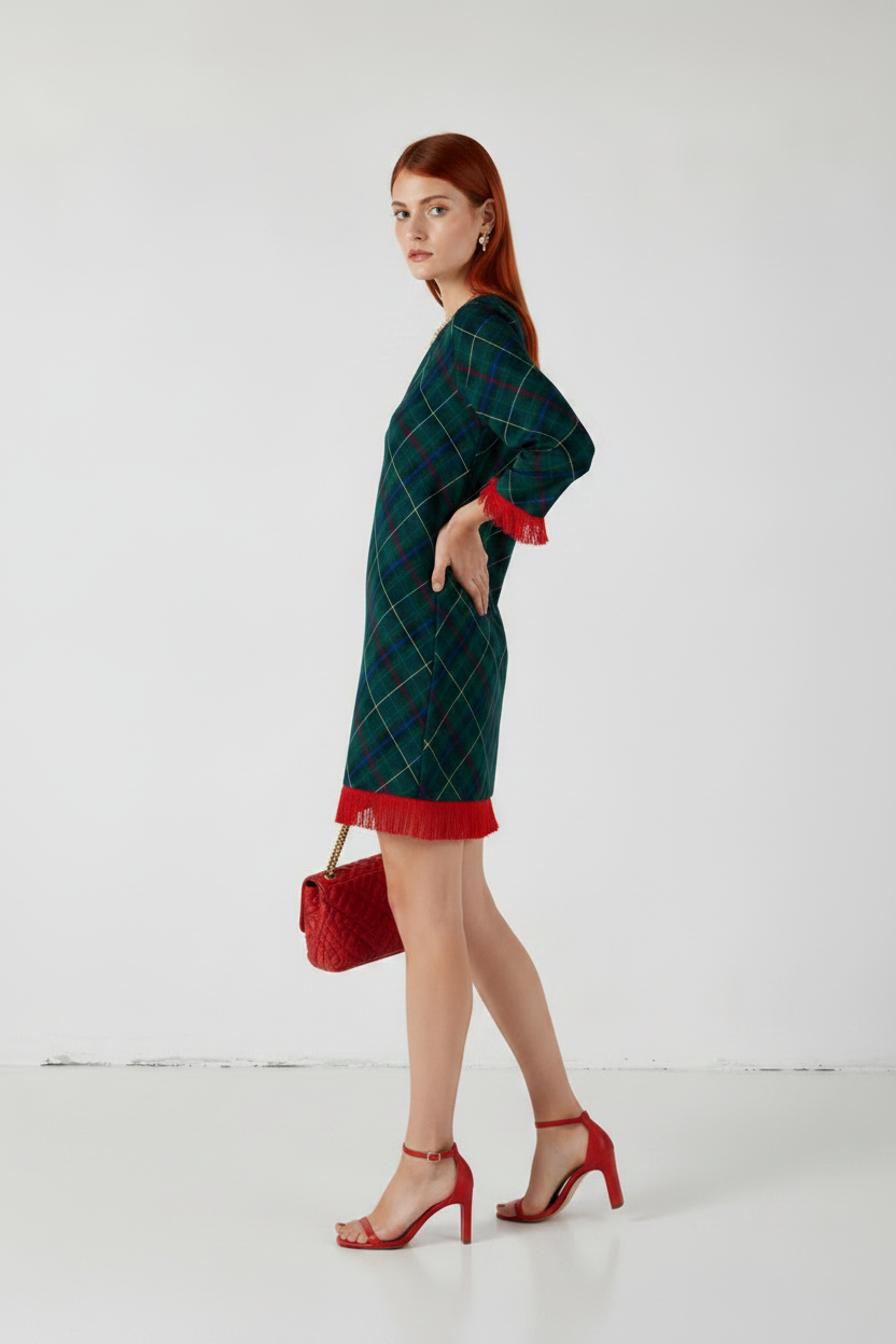Vestido Alina Tartán Verde