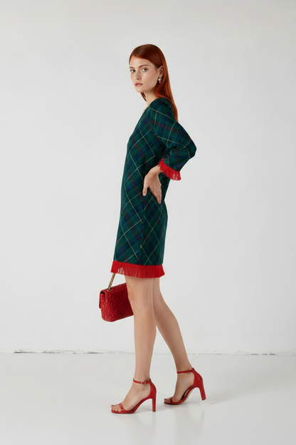 Vestido Alina Tartán Verde