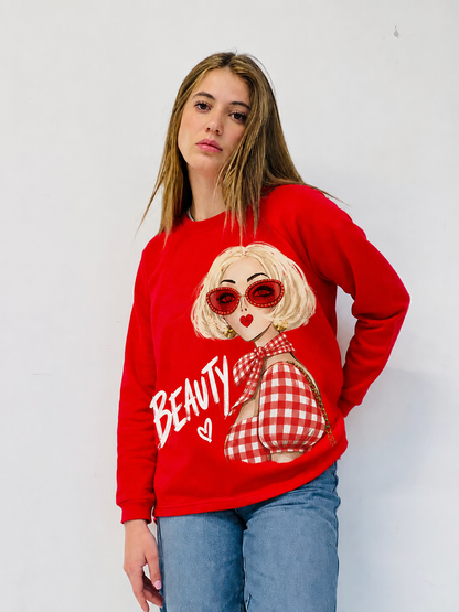 Scarlet Rock Skull Sweatshirt