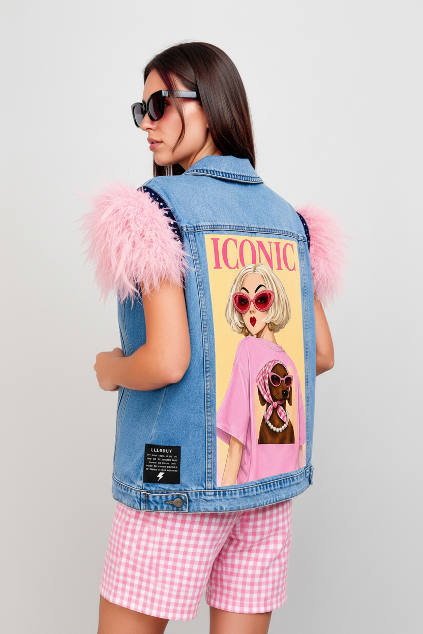 Chaleco Plumas Chica Iconic