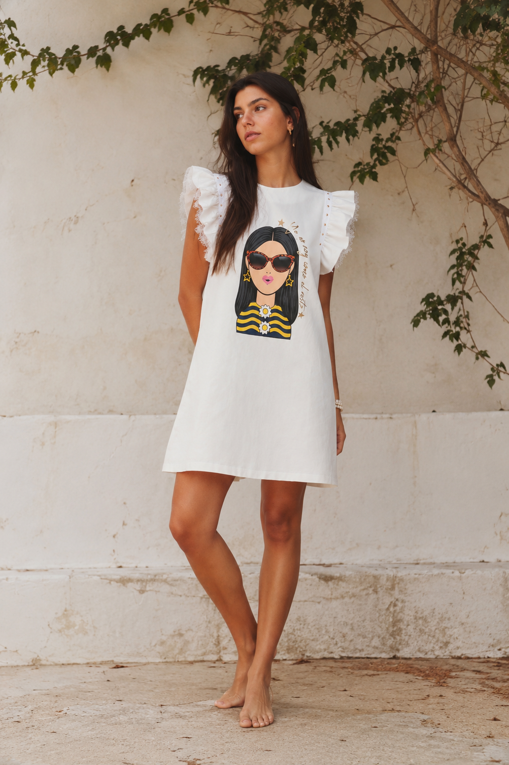 Robe en jean Fille Pois