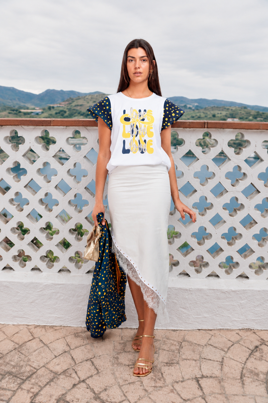 Camiseta Lucía Lunares Strass