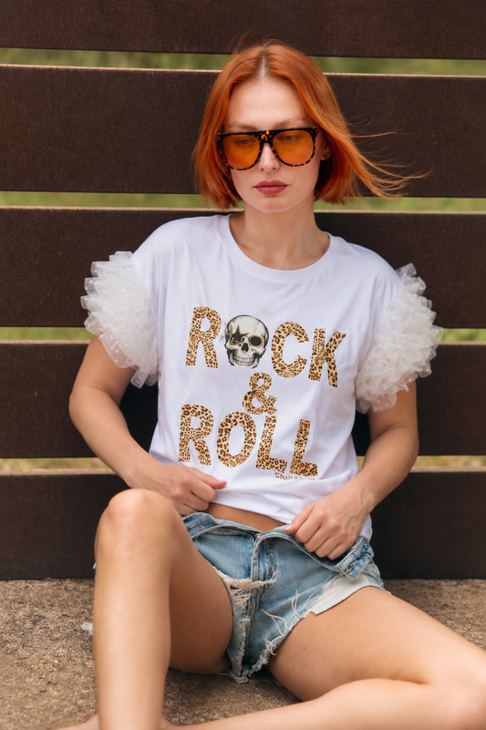 Camiseta Tul Rock Skull Print