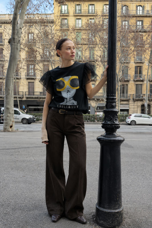 Camiseta Tul Chica Shh