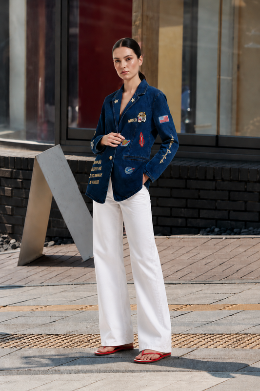 Blazer Vaquera Parches