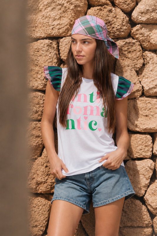 Bandana Cuadros Rosa