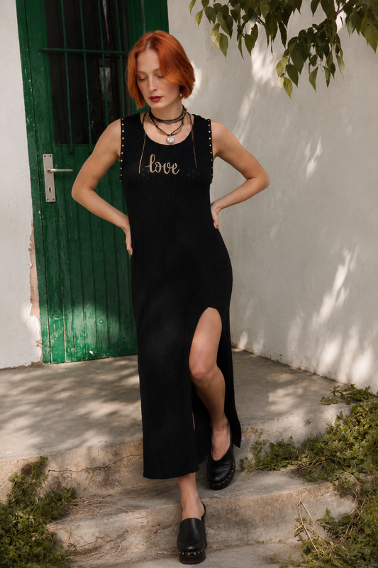 Vestido Punto Calado Love