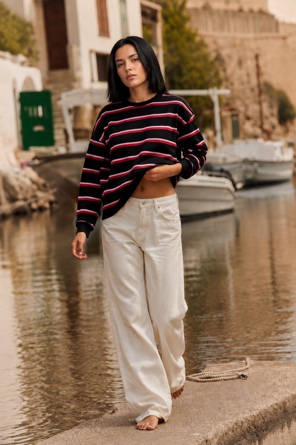 SWEAT-SHIRT CRÂNE CERISES