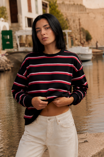 SWEAT-SHIRT CRÂNE CERISES