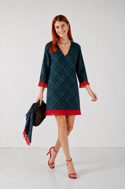 Vestido Alina Tartán Verde