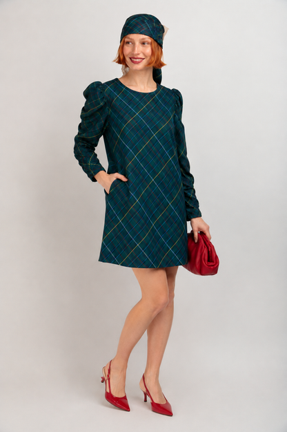 Vestido Lupita Tartán Verde