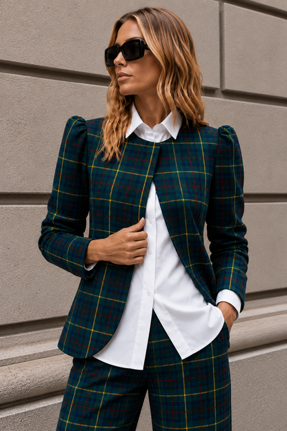 Green Braid Blazer
