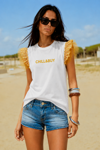 Camiseta Flash Vichy Amarillo