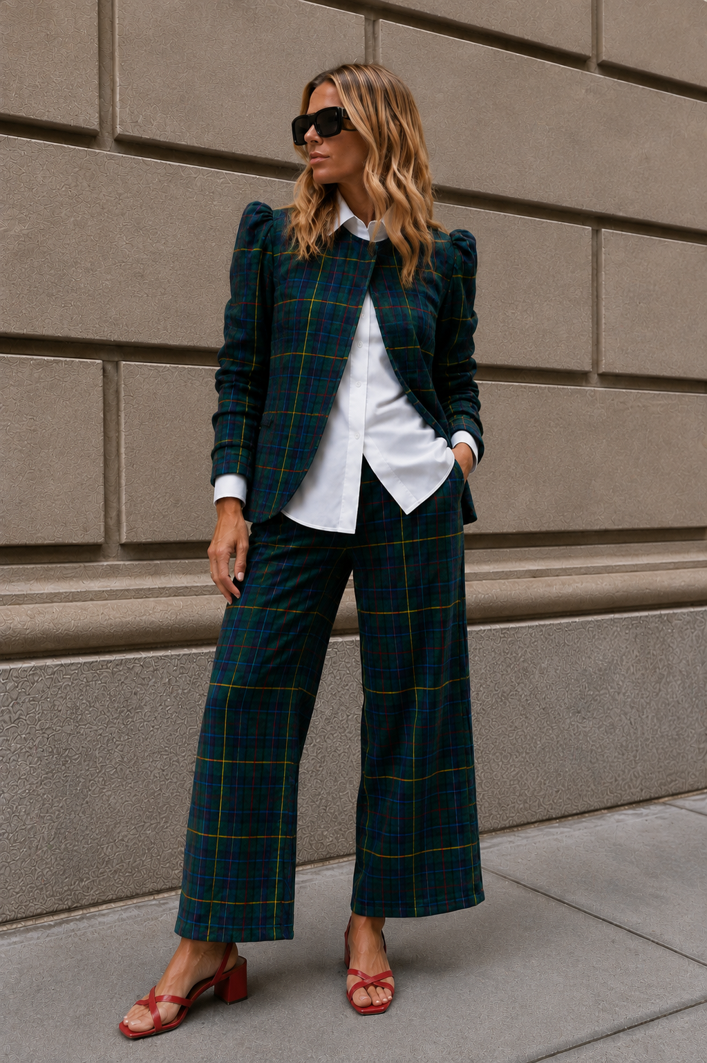 Green Braid Blazer