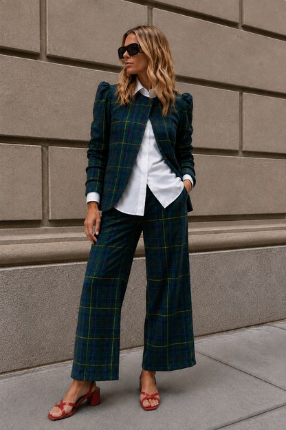 Green Braid Blazer