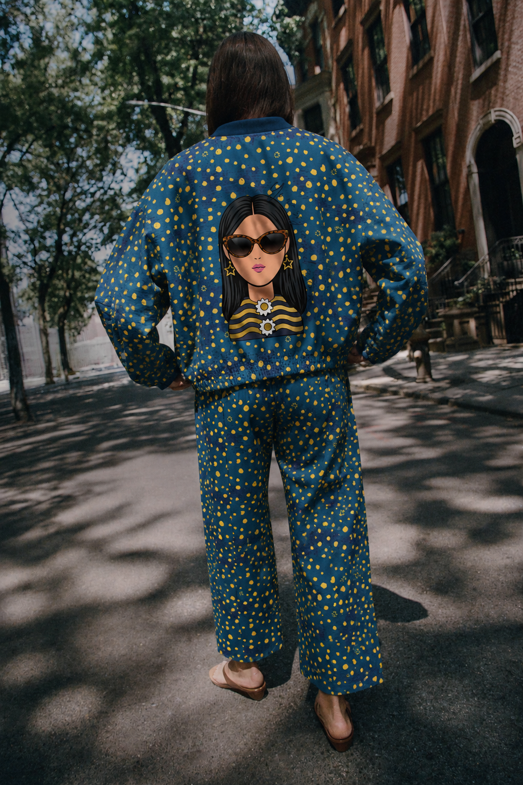 Polka Dot Bomber Jacket