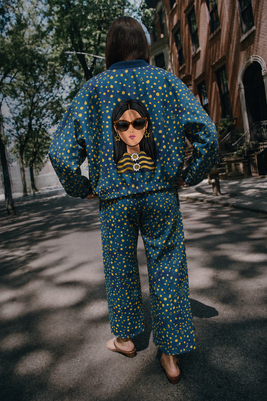Polka Dot Bomber Jacket