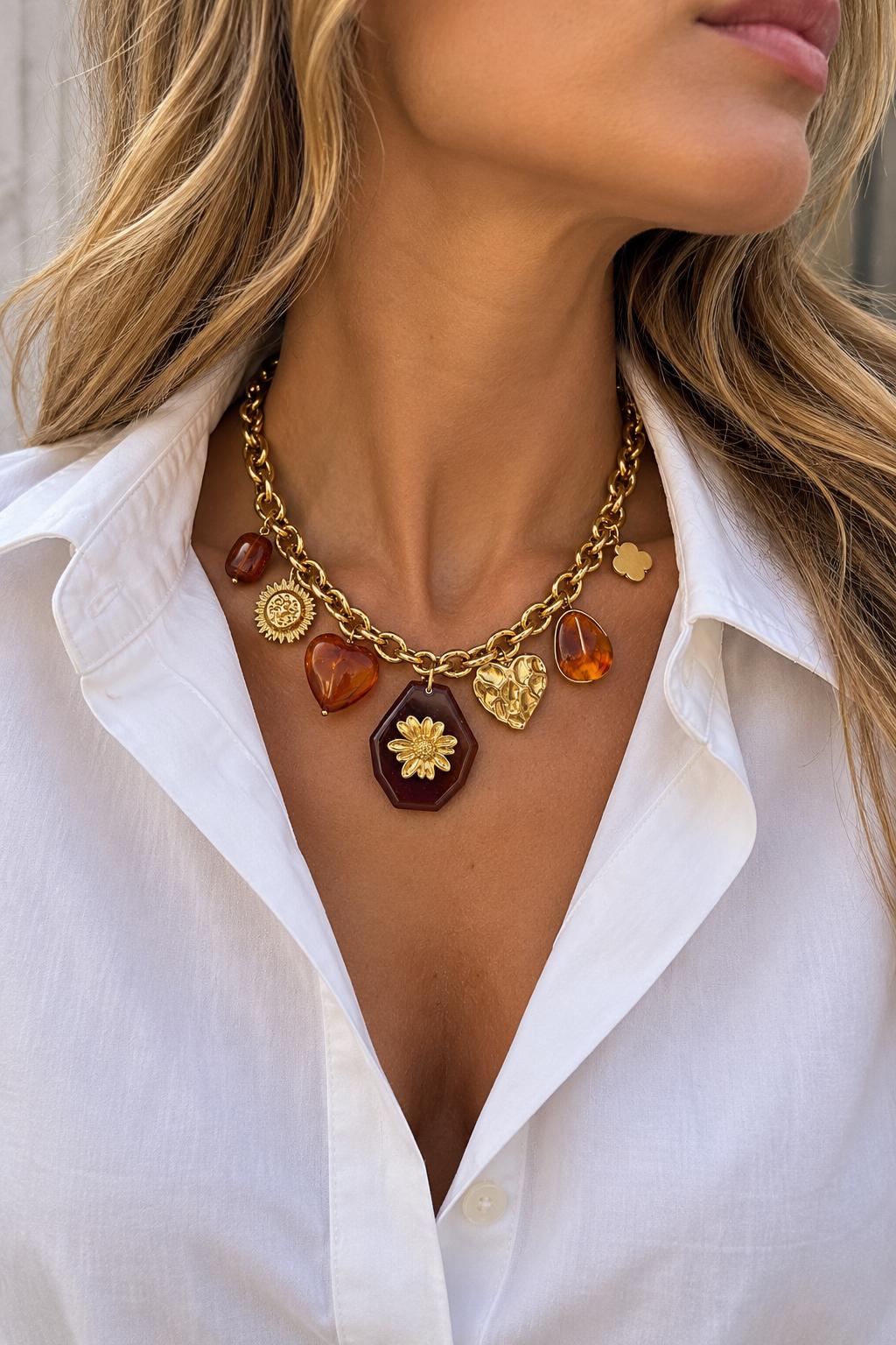 Collar Amulet Ámbar
