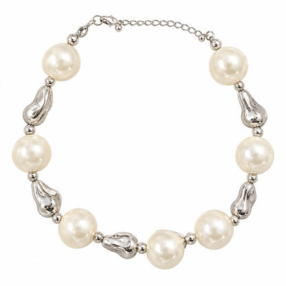 Collar Silver Pearl