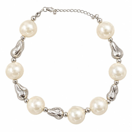 Collar Silver Pearl