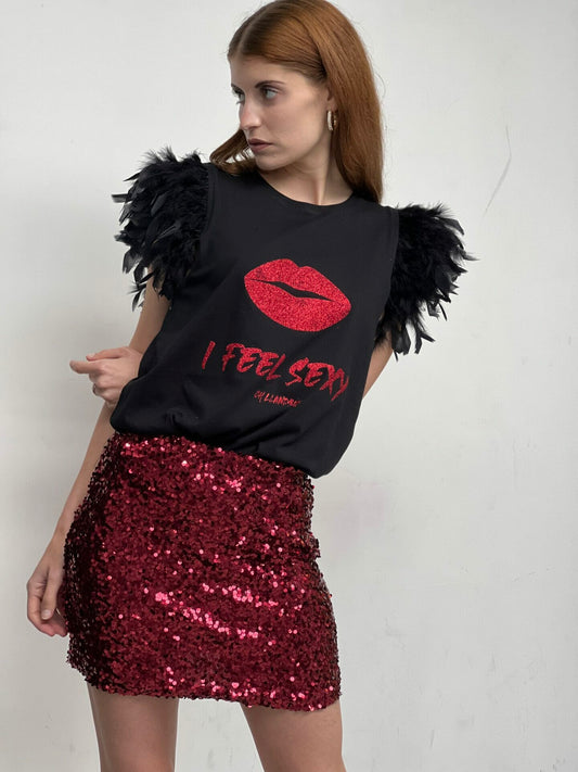 FALDA MINI LENTEJUELAS