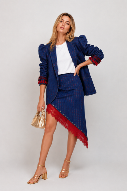 Falda Asimétrica Denim Vibes