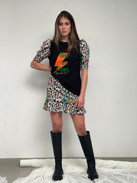 Falda Mini Print Fly