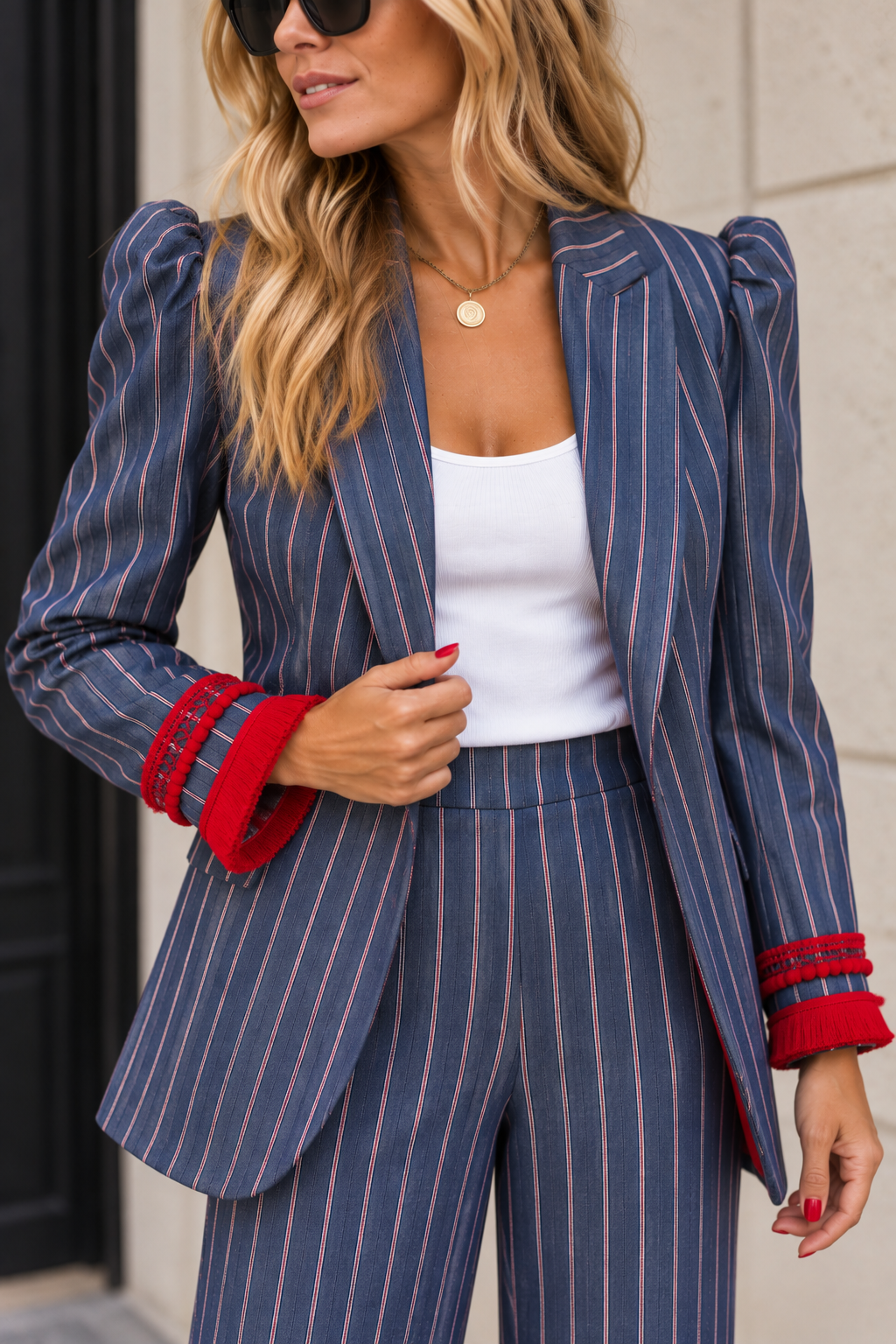 Blazer en jean blanc