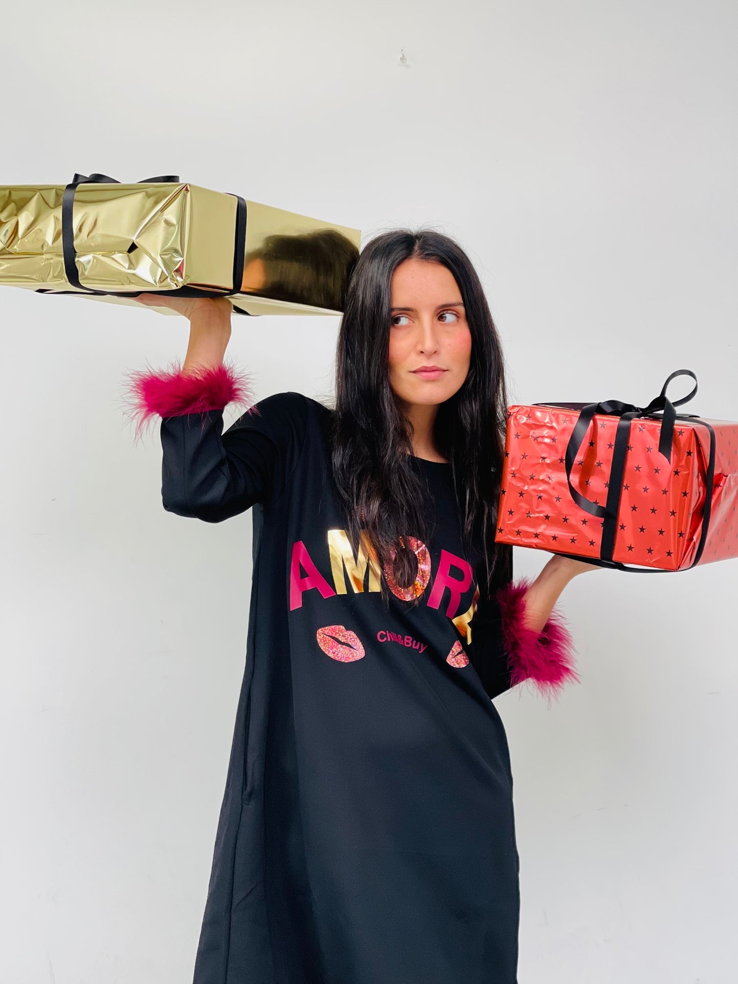 Vestido Amore Marabú