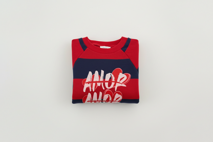 Sweat-shirt rayé amour mort