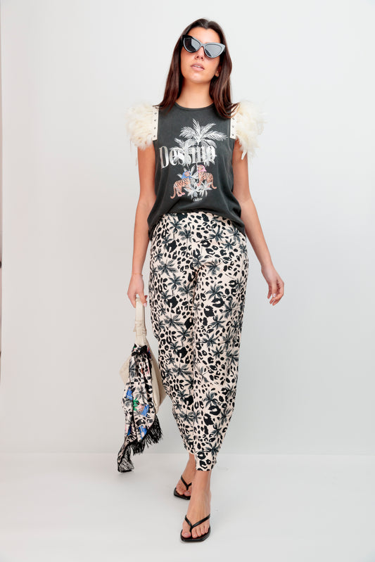 Pantalón Barrel Fondo Palm