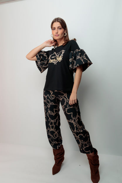 Pantalón Barrel Lazos