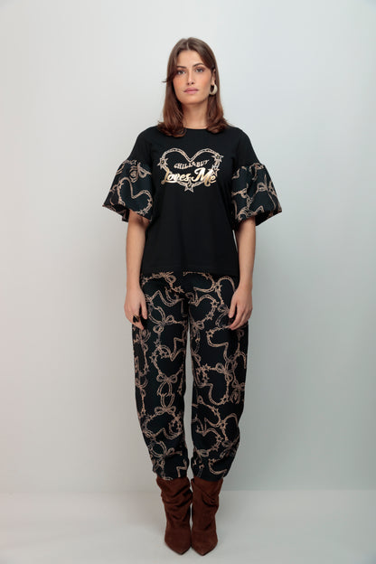 Pantalón Barrel Lazos