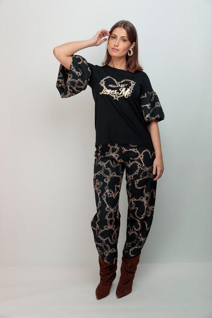 Pantalón Barrel Lazos