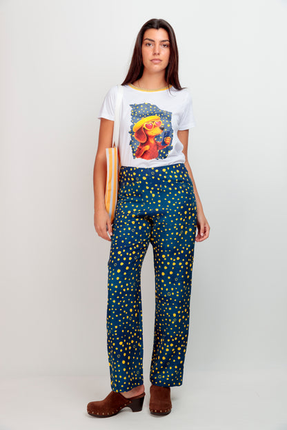 Pantalon poches à pois