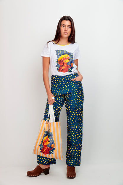 Pantalon poches à pois