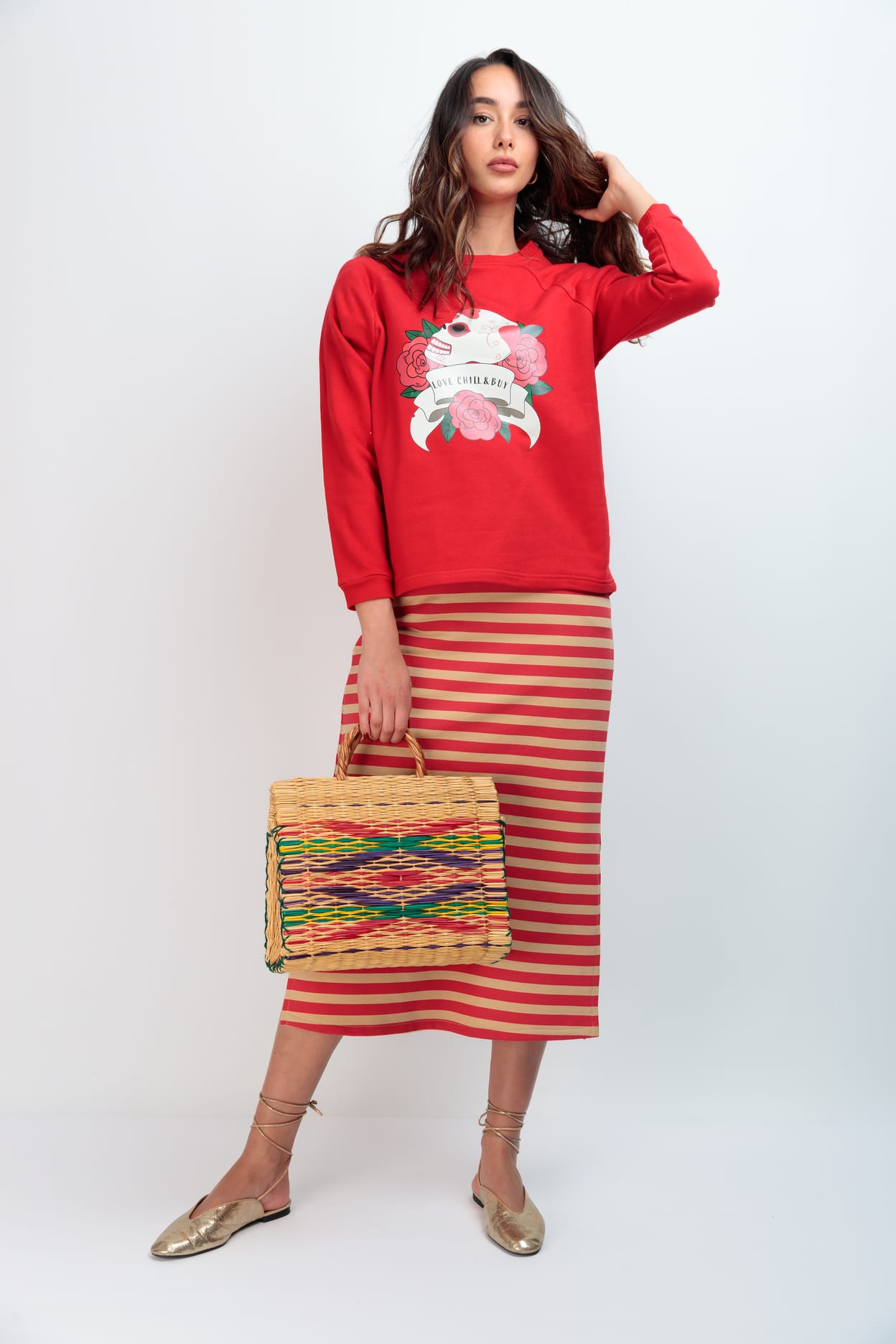 SUDADERA BASICA SKULL MOM