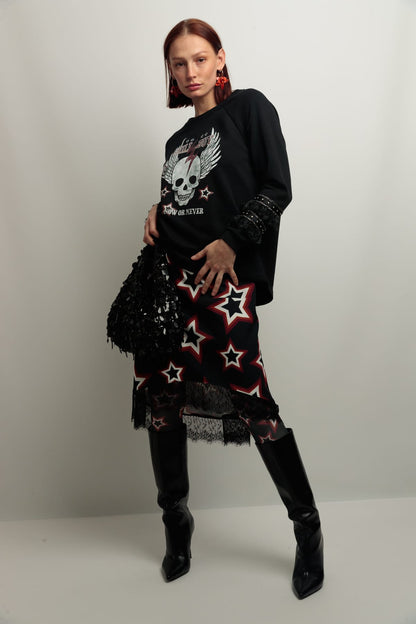 SUDADERA PARTY SKULL OR NEVER