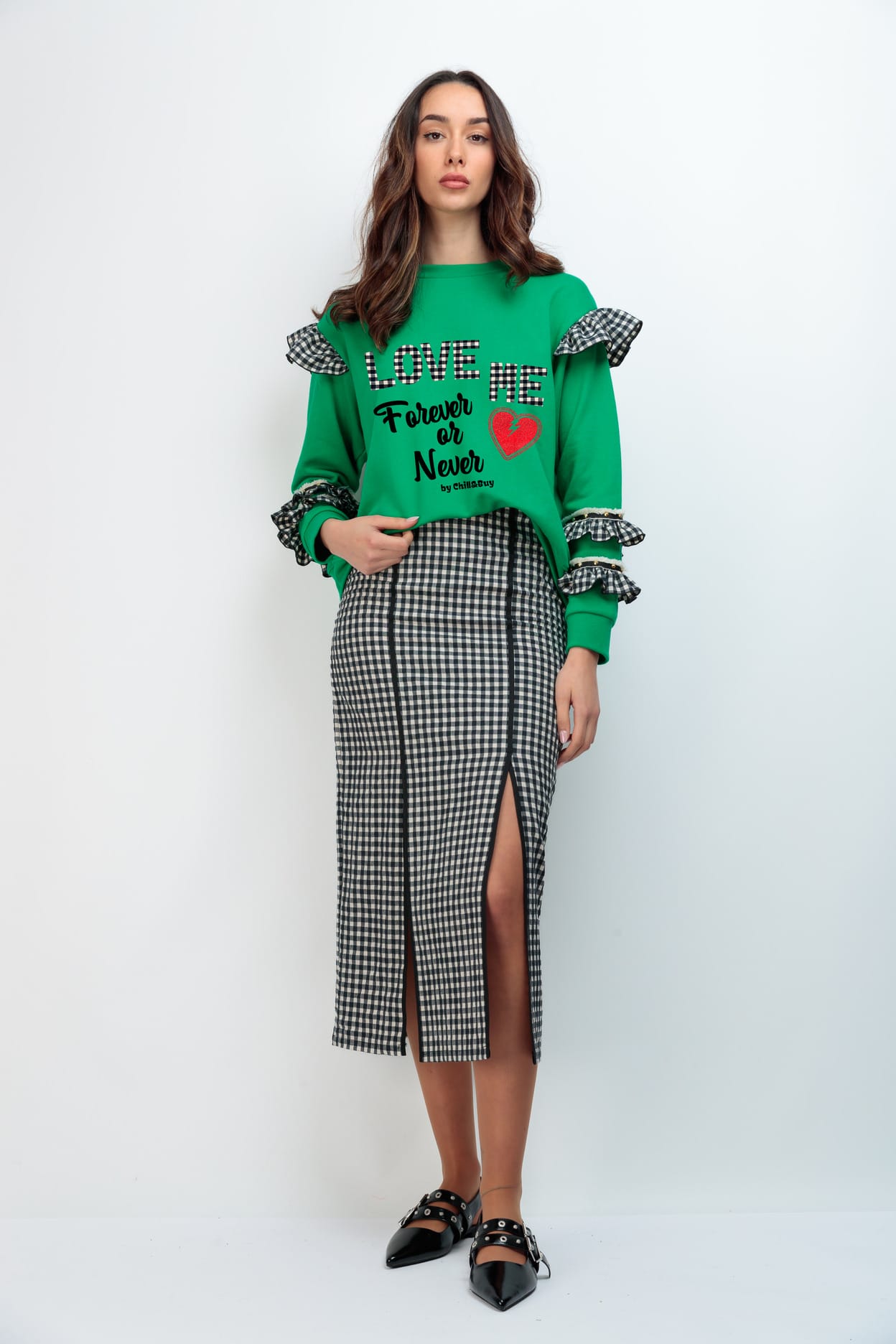 SUDADERA VERDE NICOLEA FOREVER