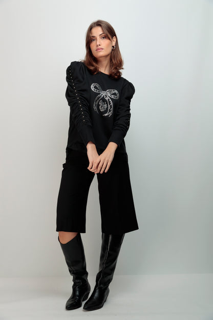 Sudadera Canela Lazo Tachas