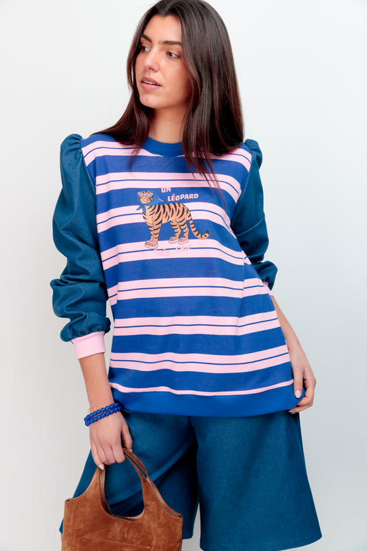 Tres Chic Striped Sweatshirt