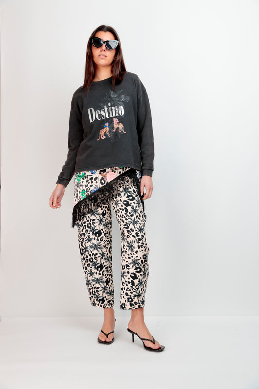 Palm Tiger Washed Sweatshirt