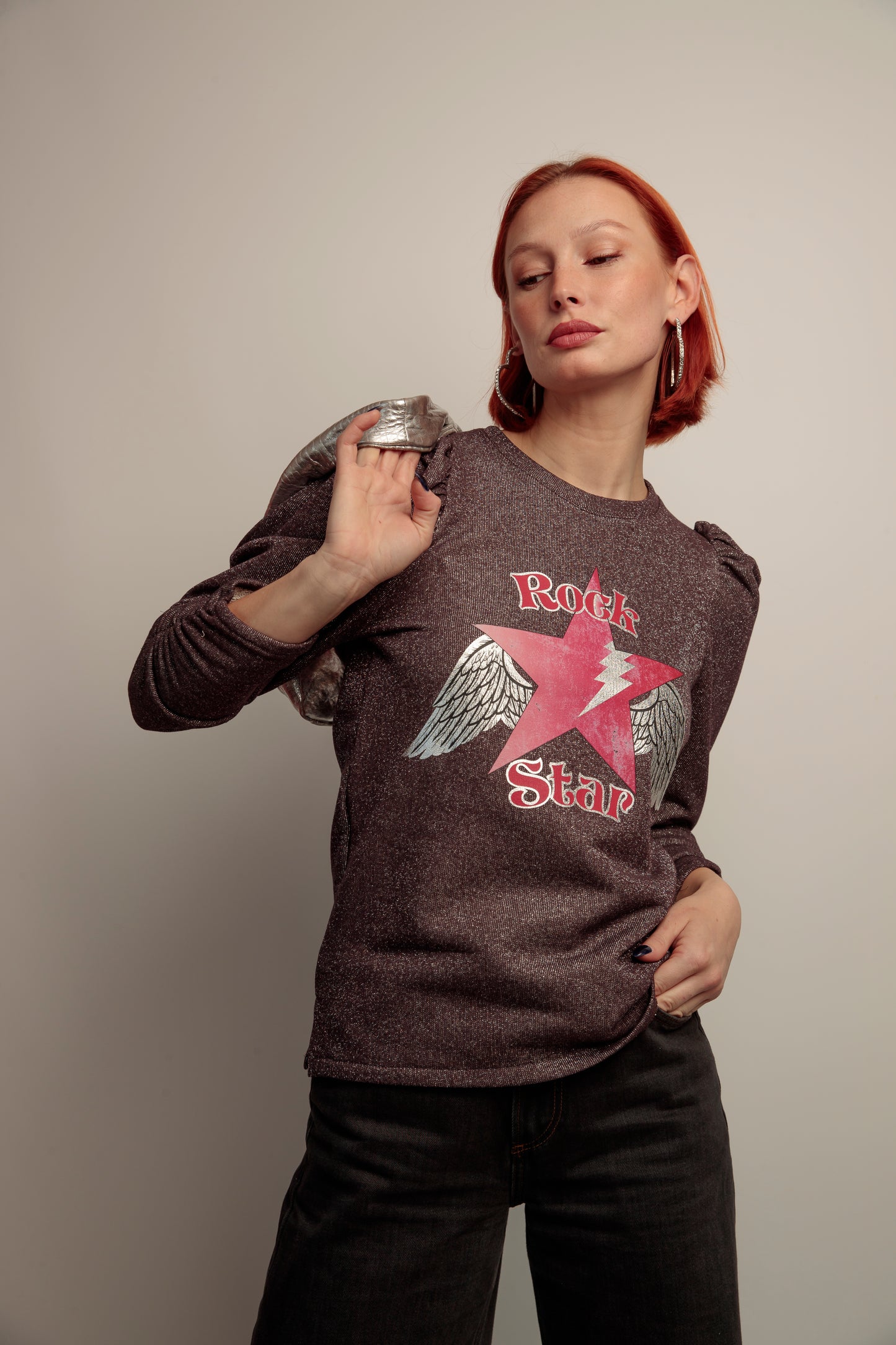 Sudadera Lurex Rock Star
