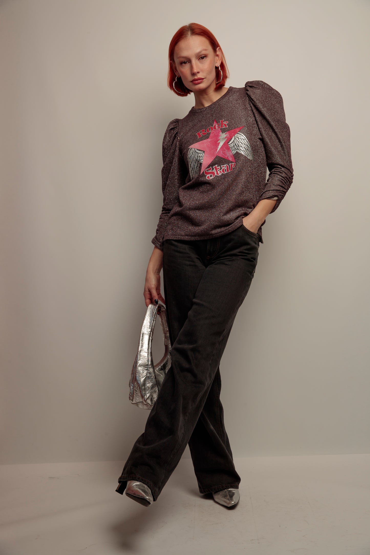 Sudadera Lurex Rock Star