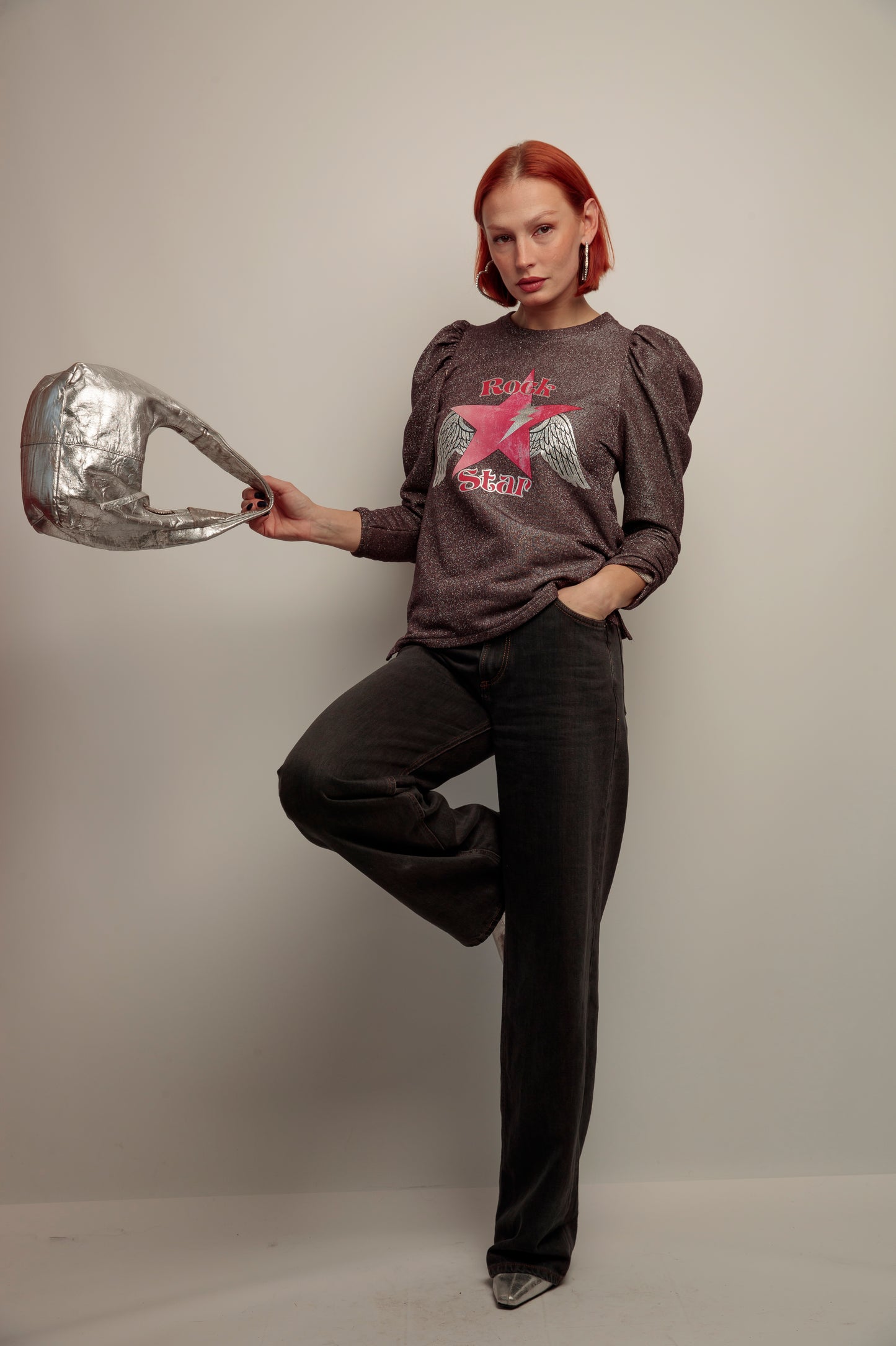 Sudadera Lurex Rock Star