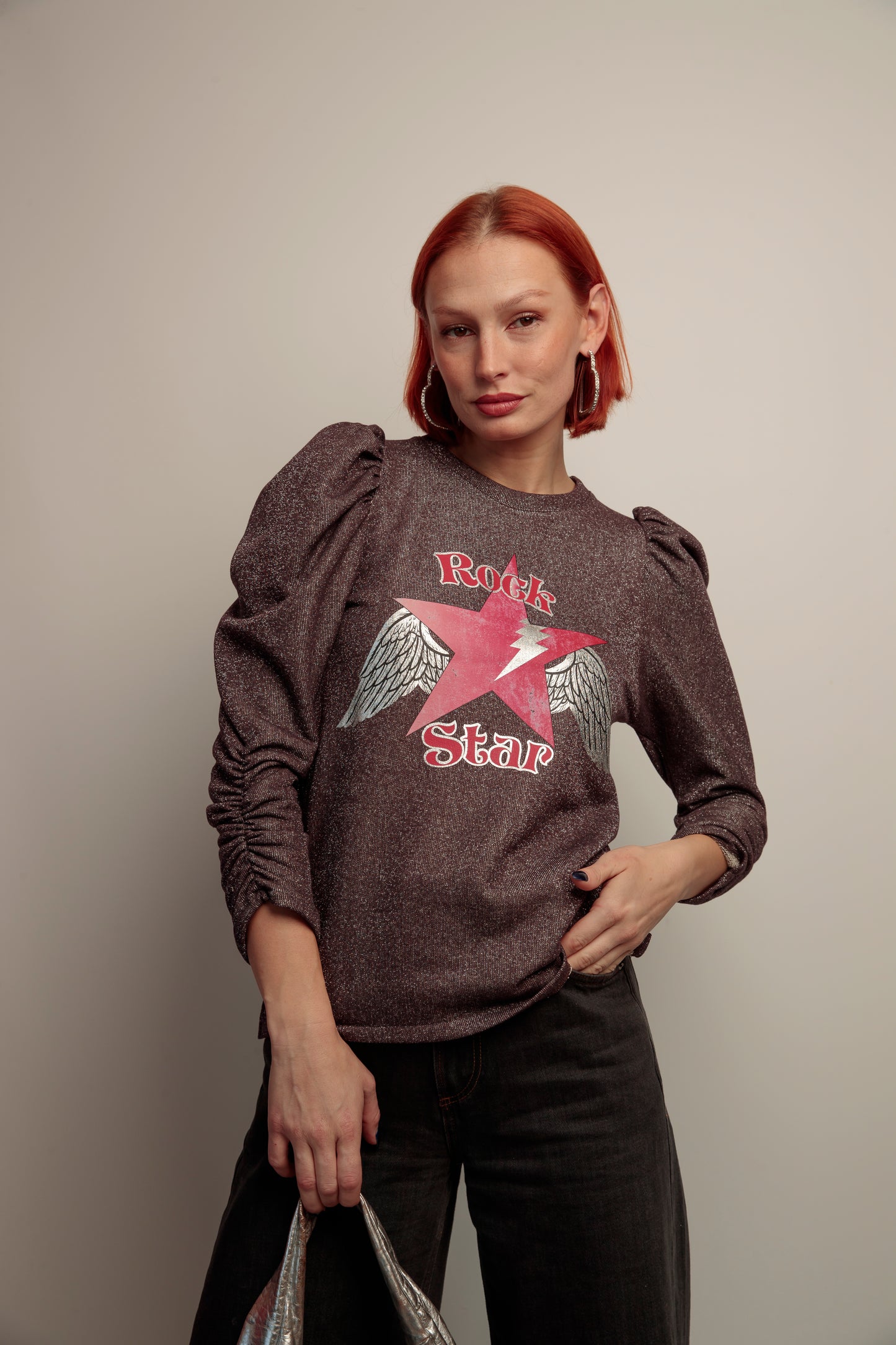 Sudadera Lurex Rock Star