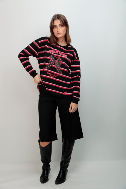 Sudadera Rayas Lazo Feel