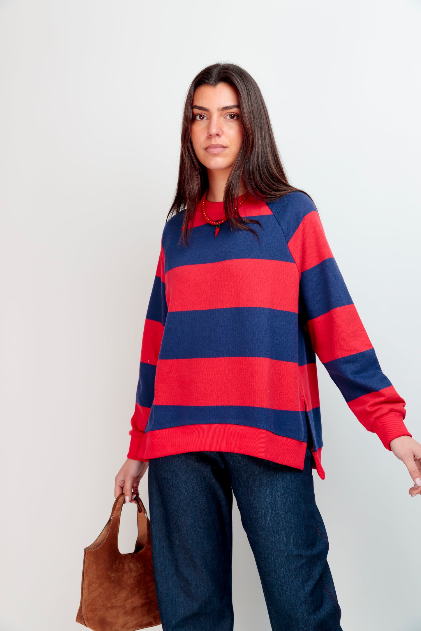 Sweatshirt Rayures Marine